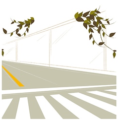 Street Crossing Scene vector image