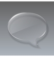 Glass bubble speech on gray background vector image