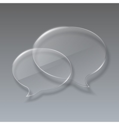 Two Glass bubbles speech on gray background vector image