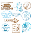 Set of SCHOOL stamps vector image