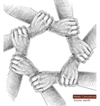 Hands Drawing Concept vector image