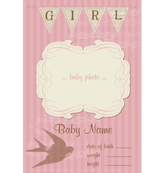 Beautiful arrival vintage card vector image