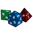 Polyhedral dice vector image