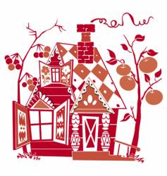 Red house vector image