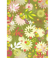 Seamless floral background with birds vector image