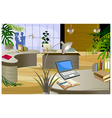 Office interior vector image