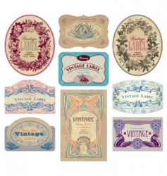 Vintage labels set vector image