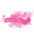 Valentine floral frame vector image