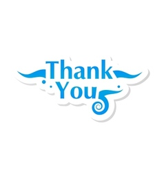 Thank you graphic vector image