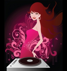 Dj beauty vector image