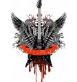 Guitar with wings vector image