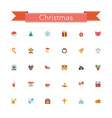 Christmas Flat Icons vector image