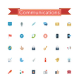 Communications Flat Icons vector image
