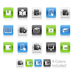 Books Icons Clean Series vector image