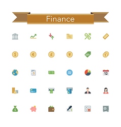 Finance Flat Icons vector image