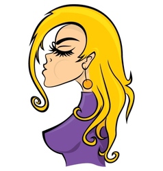 Party girl vector image
