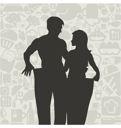 Person has grown thin vector image