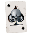 Poker card with skulls vector image