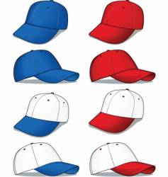 Baseball caps red and blue vector image