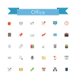 Office Flat Icons vector image