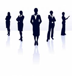 Silhouettes of business woman vector image