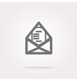 Mail envelope icon web button isolated on vector image