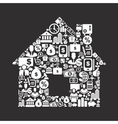 Business the house vector image