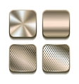 Apps metal icon set vector image
