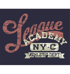 University athletic league vector image