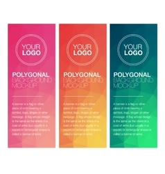 Vertical polygonal banners vector image