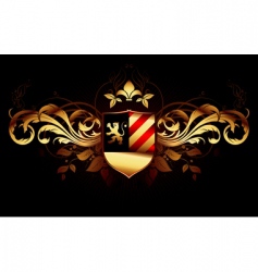 Ornamental shield vector image