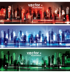 Abstract cityscape background banners vector image