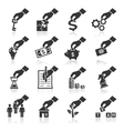 Hand concept icons vector image