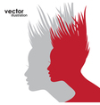 Woman Hair style Silhouette vector image