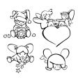 Cute angels for your design vector image