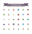 Shopping Flat Icons vector image