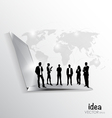 Modern technology thin laptop with a group of busi vector image