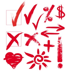 Handwritten marks vector image