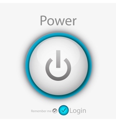 Power login button vector image