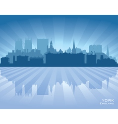 York England city skyline silhouette vector image