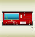 Red interior vector image