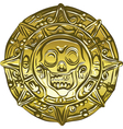 Gold Money pirate coin vector image