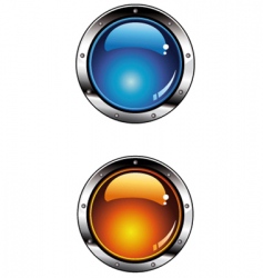 Glossy buttons vector image