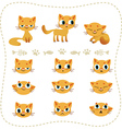 Set of cartoon cats vector image