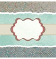 Vintage polka dots card vector image