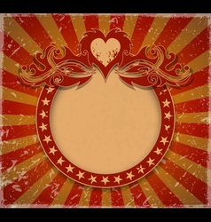 Romantic vintage background vector image