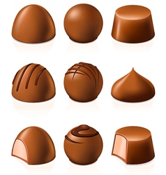 Chocolate candies vector image