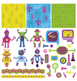 Cute Little Robots Collection vector image