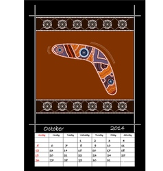 October 2014 - boomerang vector image