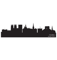 York England city skyline Detailed silhouette vector image